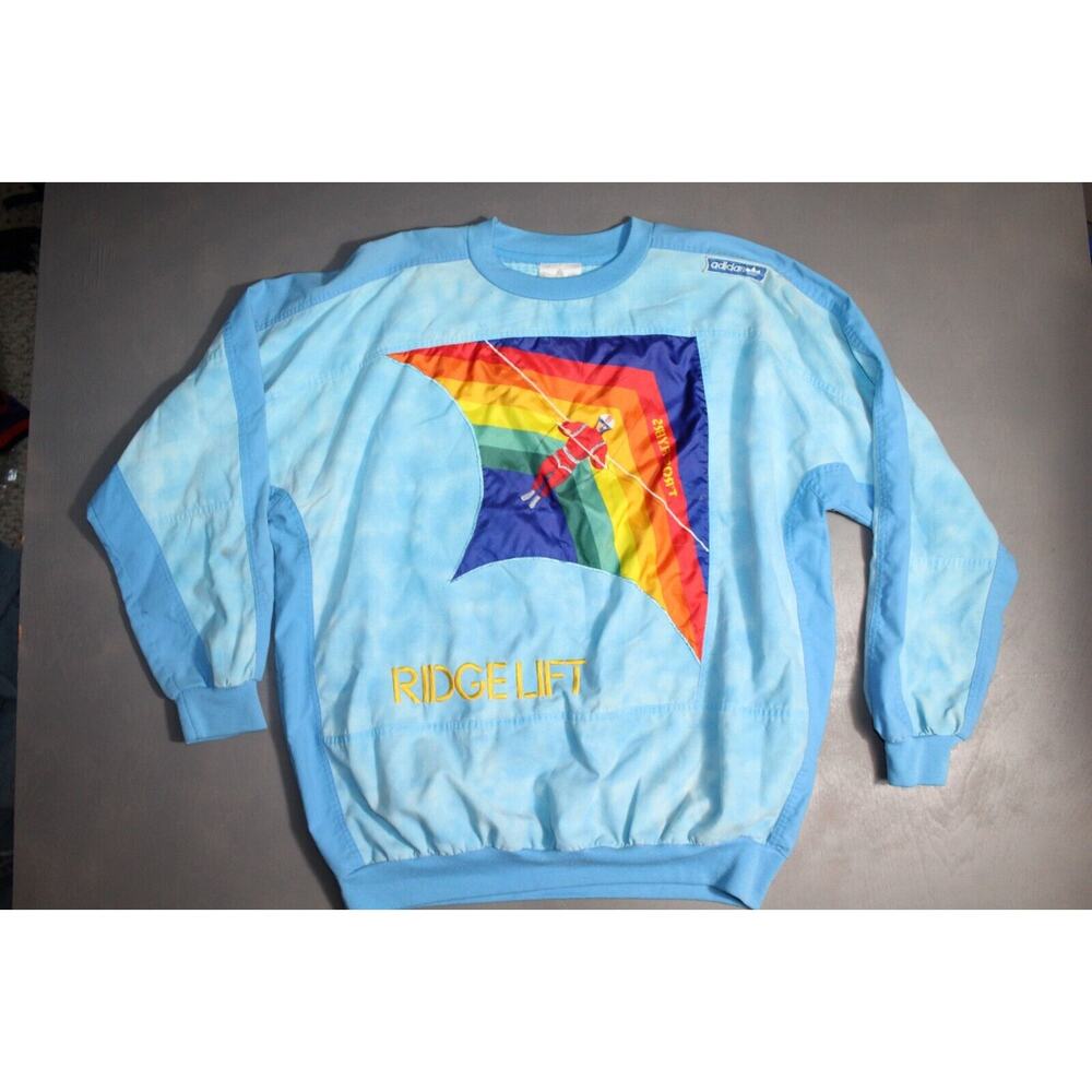 Adidas Kelly Ridge Lift Rainbow Pullover Cotton VTG T'Rose Flyers Sweatshirt